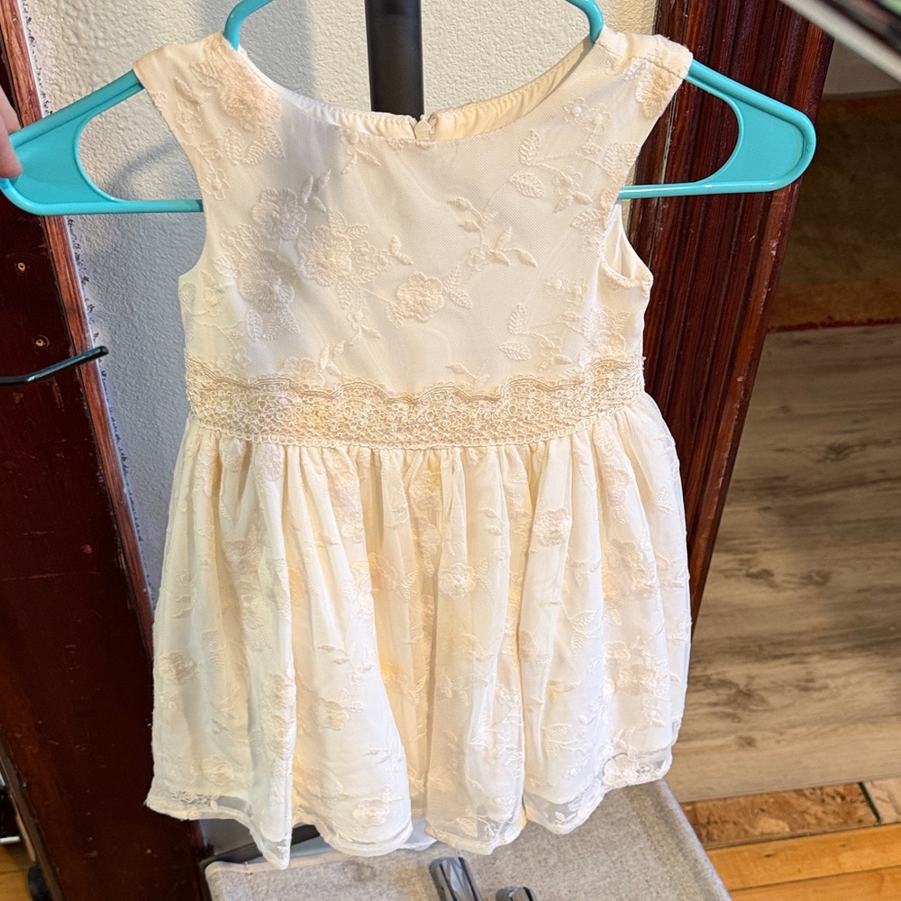 Laura Ashley Cream Floral Kids Dress